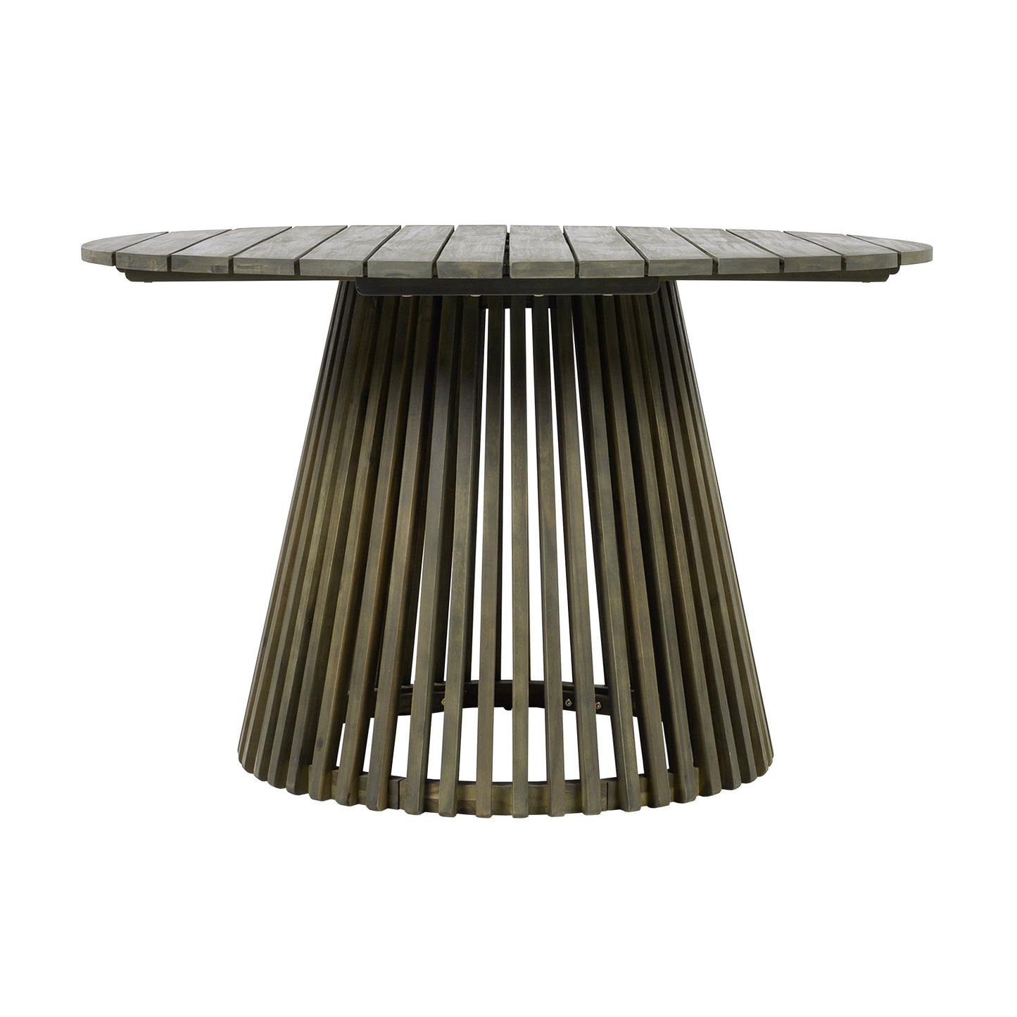 Outdoor Dining Set Acacia Wood 5 Piece Round Table