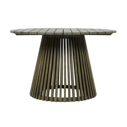 Outdoor Dining Set Acacia Wood 5 Piece Round Table