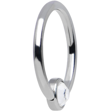 16G 3/8 Aqua Gem Titanium BCR Captive Ring 4mm Flat Disc