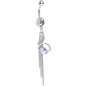 Clear Gem Wing and Ring Chain Dangle Belly Ring