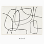Black And White Line End Table Mat