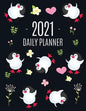 Penguin Daily Planner 2021: Keep Track of All Your Weekly Appointments! Cute Large Black Year Agenda Calendar with Monthly Spread Views Funny Anim - Paperback