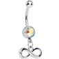 Aurora Gem Gleaming Infinity Symbol Dangle Belly Ring
