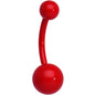 Steel Resin Radical Red Belly Ring
