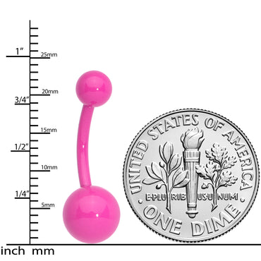 Steel Resin Pretty for Pink Belly Ring
