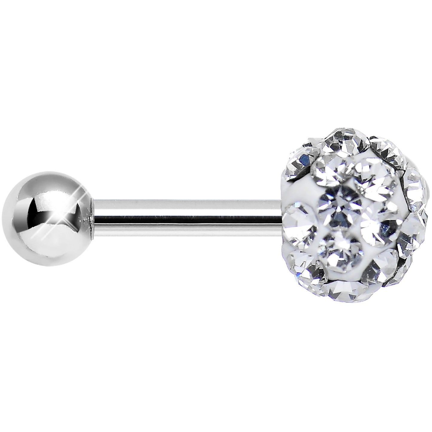 16G Clear Ferido Crystal Tragus Cartilage Earring 5mm Top