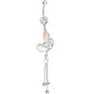 Clear Gem White Pearlescent Butterfly Dangle Belly Ring