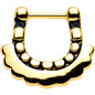 16G 5/16 Gold Tone Aztec Moon Septum Clicker
