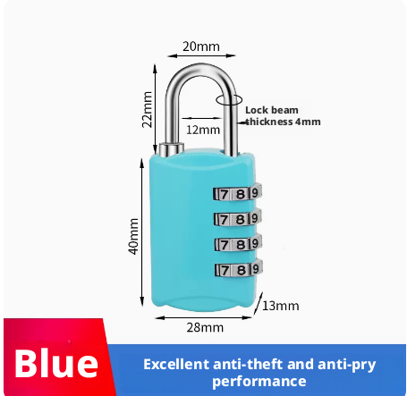 Mechanical combination lock-medium-black