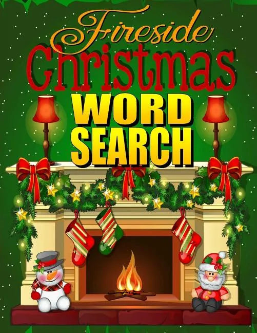 Fireside Christmas Word Search: Easy Large Print Puzzle Book for Adults & Kids: PLUS 30 Christmas Coloring Pages for Relaxation: Great Christmas Stock - Paperback