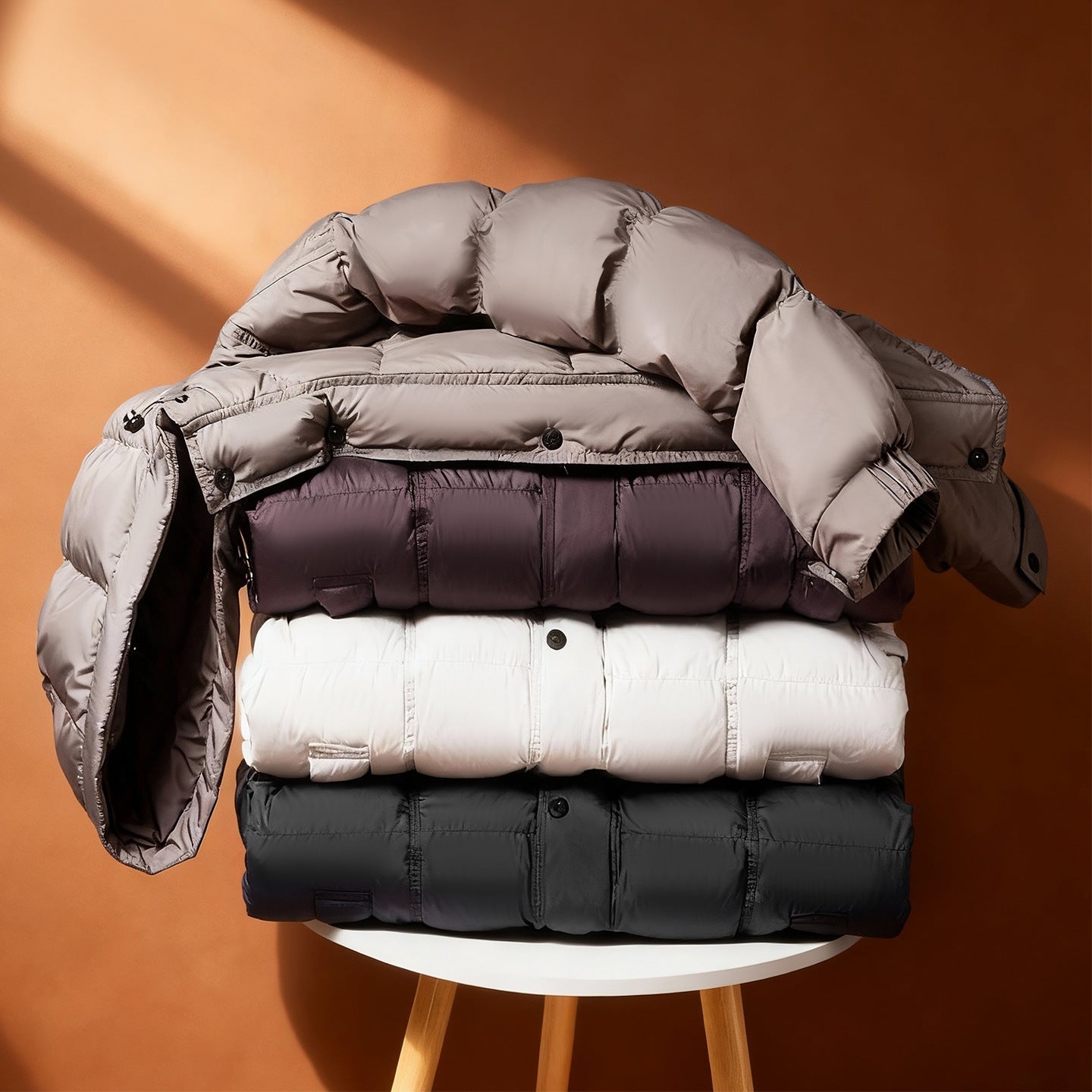 Men's Casual Loose-Fitting Hooded Down Jacket