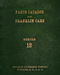 Parts Catalog for Franklin Cars Series 12 - Paperback