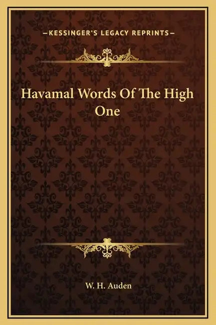 Havamal Words of the High One - Hardcover