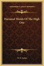 Havamal Words of the High One - Hardcover