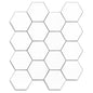 Yipscazo Hexagon Peel Stick Backsplash Tile SPC Faux Marble Pure White 1 Sheet