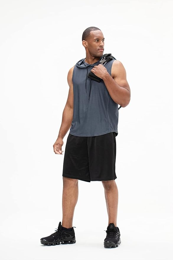 DEVOPS Men's 2-Pack Loose-Fit 10" Workout Gym Shorts with Pockets