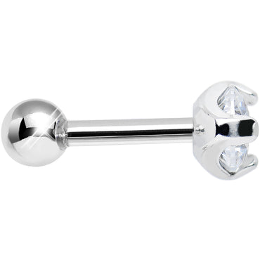 4mm Clear Cubic Zirconia Round Tragus Cartilage Earring