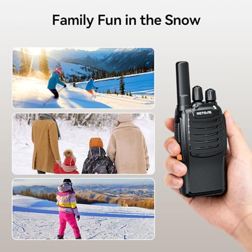 Retevis H-777 Walkie Talkies Rechargeable, 2 Way Radios Long Range, Portable FRS Two-Way Radios, Short Antenna, LED Flashlight, for Adults Family Outdoor (3 Pack)