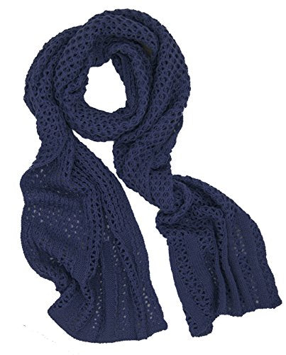 stylesilove Classic Knitted Women Solid Color Oblong Scarf