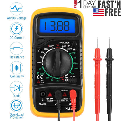 LCDÊDigital Multimeter Tester AC/DC Voltage DC Current Circuit Resistance OHM Diode