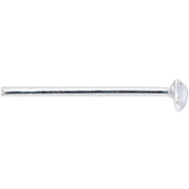 925 Sterling Silver 22G Dapper Mustache Bendable Nose Bone