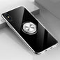 Compatible with Apple, Transparent Magnetic Ring Stand Phone Case For iPhone XR XS Max X XS Adsorption Holder case For iPhone 6 6S Plus 7 8 Plus cover