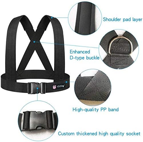 YNXing Dynamic Resistance Trainer for Resistance Training to Improve Strength, Power, and Agility 5m/2m Elastic Cord Set