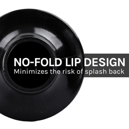 Antimicrobial Bellows Accordion Toilet Plunger with Black Storage Tray (Black)