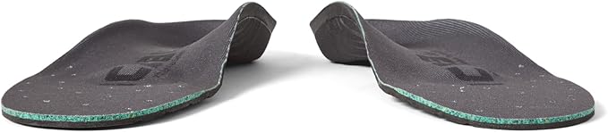 Icebug Comfort Insoles with Dynamic Arch Support, Charcoal High Arch, M 5/W 6.5-7