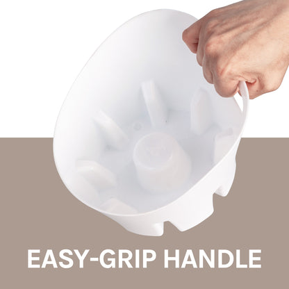 Antimicrobial Universal Drip Tray for Toilet Plunger (White)