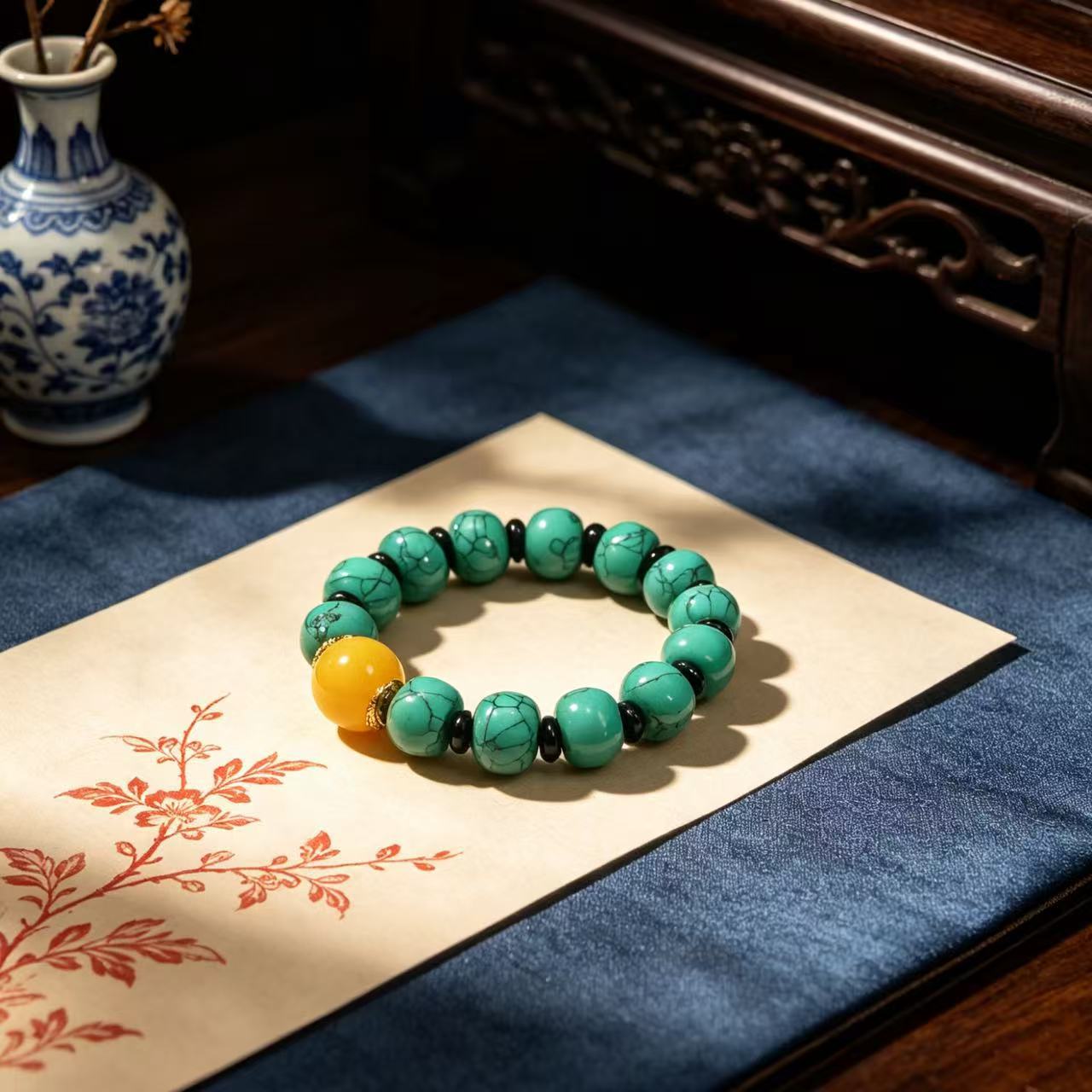 Ethnic Style Six Character Mantra Bracelet