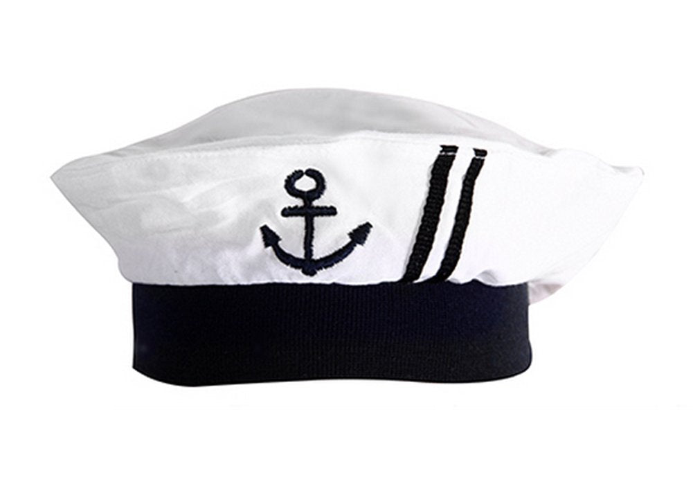 stylesilove Baby Sailor Romper Set with Hat and Necktie