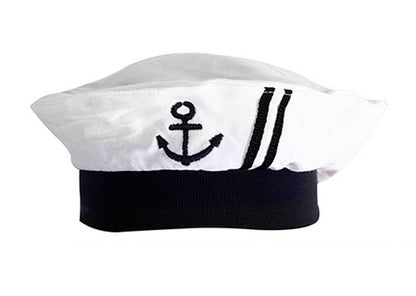 stylesilove Baby Sailor Romper Set with Hat and Necktie