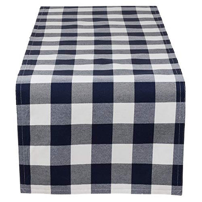 Fennco Styles Buffalo Plaid Collection Classic Checked Cotton Blend Table Linens