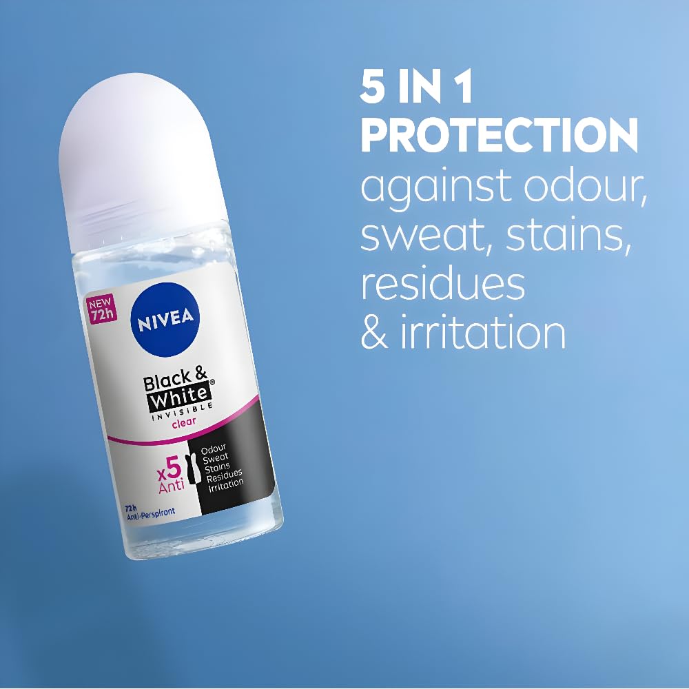 Nivea Women's Anti-Stain Roll-On Deodorant for Long-Lasting Freshness - 1.69 fl oz