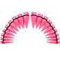 00G to 1 inch 18 Piece Bright Pink Acrylic Ear Stretching Taper Kit Set