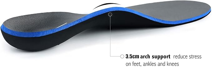 Plantar Fasciitis Feet Insoles Arch Supports Orthotics Inserts Relieve Flat Feet, High Arch (Mens 5-5 1/2 | Womens 7-7 1/2)