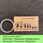 Personalized Family Love Keyring Cute Keychain Customized N