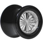 Black Acrylic Grey Flashy Tire Rim Saddle Plug 2G to 20mm