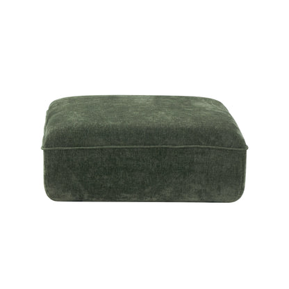 Sectional Sofa L-Shape Deep Seat Polyester Green 4 Seat 121 In