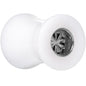 White Acrylic Grey Flashy Tire Rim Saddle Plug 2G to 20mm