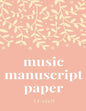 Music manuscript book - Paperback