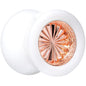 White Acrylic Pink Flashy Tire Rim Saddle Plug 2G to 20mm
