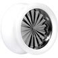 White Acrylic Grey Flashy Tire Rim Saddle Plug 2G to 20mm