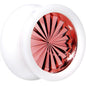 White Acrylic Red Flashy Tire Rim Saddle Plug 2G to 20mm