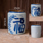 Hand-painted Blue And White Ceramic Vase Stoneware Flower Ware