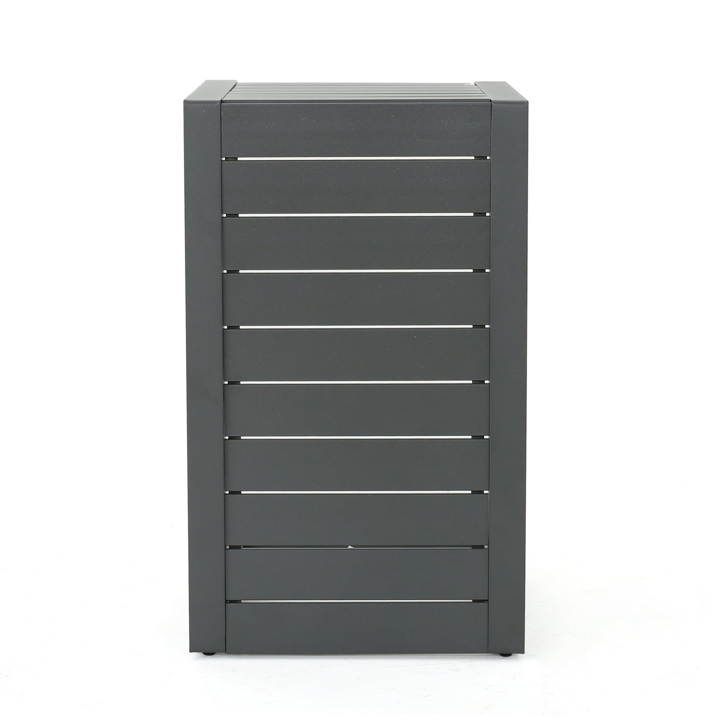 Outdoor C-Shape Side Table Aluminum Gray 14.5x15x24
