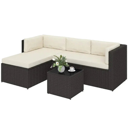 Outdoor Garden Conversation Furniture Set,3 Piece Garden Furniture Set