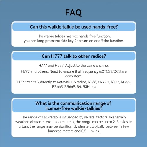 Retevis H-777 Rechargeable Walkie Talkies, Mini 2 Way Radios Long Range, Small Walky Talky, Portable FRS Two Way Radios with LED Flashlight(Black, 2 Pack)