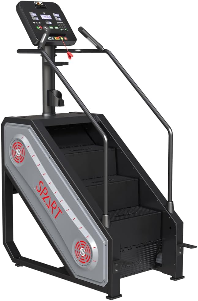 SPART Stair Stepper Machine, Commercial Stair Climber with LED Screen, Stair Exercise Machine with 15 Speed Levels, Speaker, Fan Cooling, Wireless Charge and Safety Key for More Fun in Home Gym